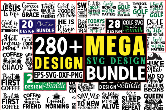 280 SVG Mega Design Bundle for Crafts & Graphics