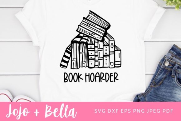 Book Hoarder SVG: Graphics for Crafts